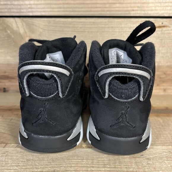 RARE Size 7C - Nike Air Jordan 6 (TD) “Chrome Metallic Silver” Shoes DX6179-001 - Picture 5 of 12